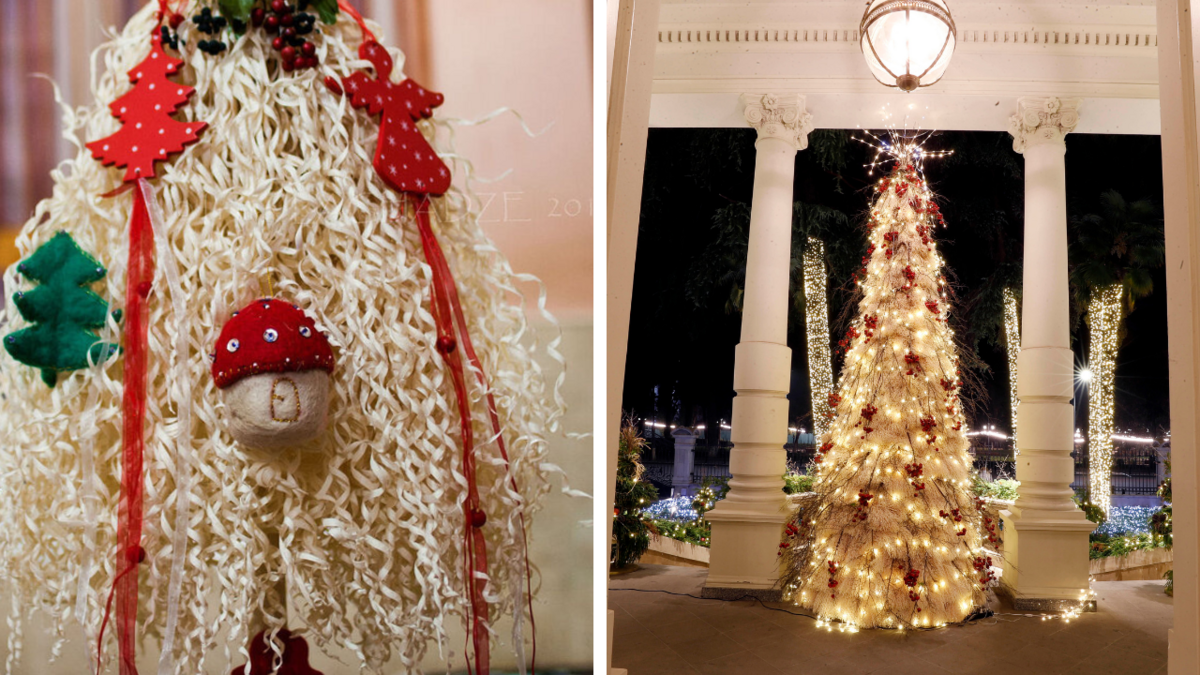 Bradul de Crăciun din lemn ras din Georgia Bradul de Crăciun din lemn ras din Georgia